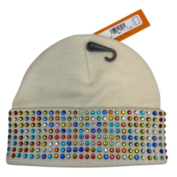 Kurt Geiger London Logo Patch Crystal Cuff Beanie (NWT) - Picture 2 of 2
